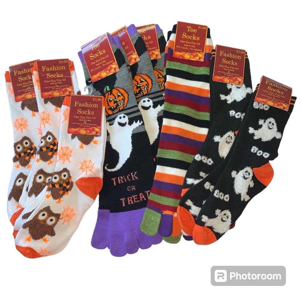 Lot of 9 socks unisex Halloween socks